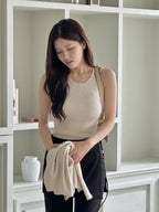 [ Pre-order ] Alisa Halter Sleeveless Cardigan Set