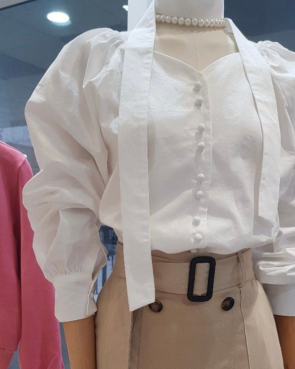 Hershey Tie Blouse