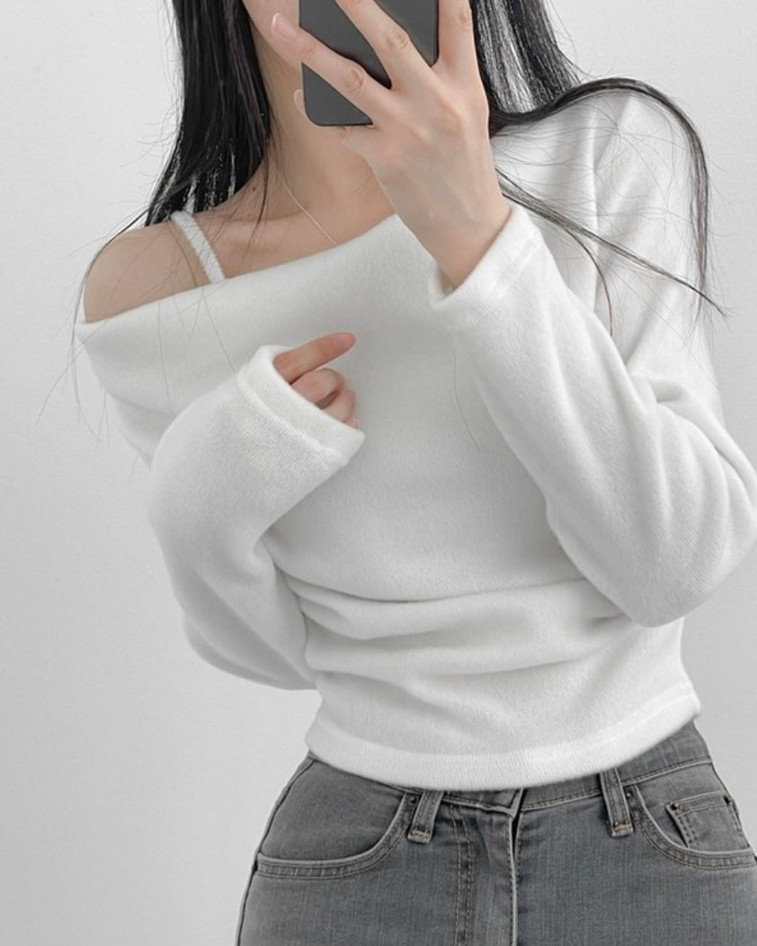 Stay-On Off-Shoulder Knit