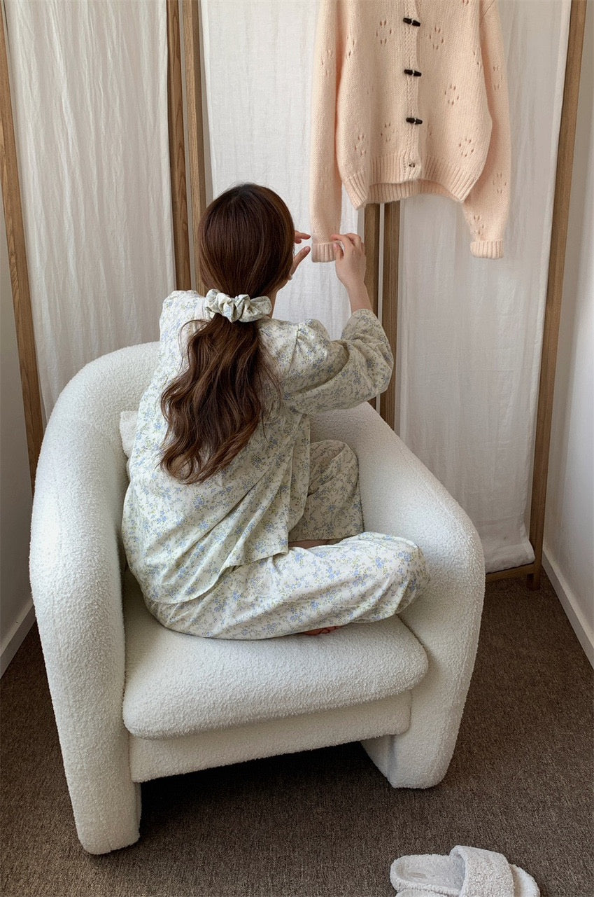 Lavender Cotton Pajamas & Hairband Set