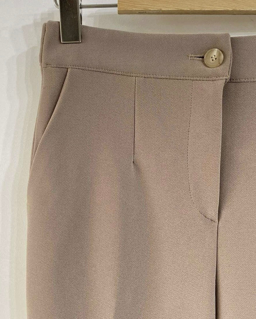 [S,M] Hidden Banding Flared Slacks