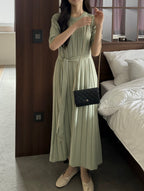 Laurent Pleats Dress