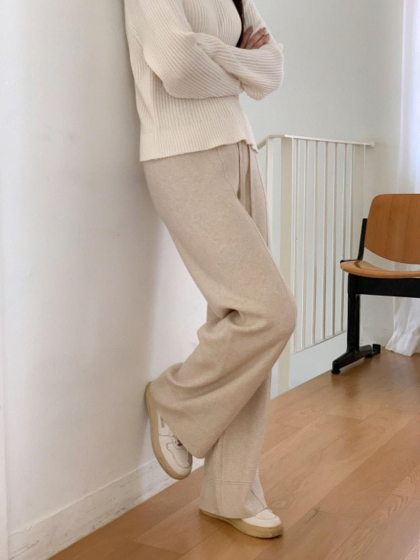 Pintuck Knitted Pants