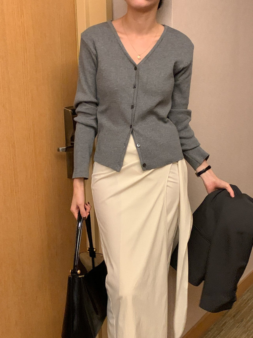 Matcha Ribbed Cardigan