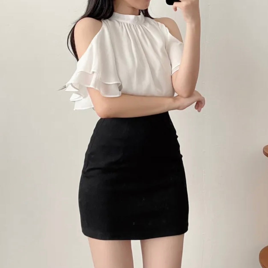 Frill Off-Shoulder Blouse