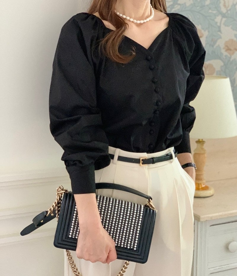 Hershey Tie Blouse