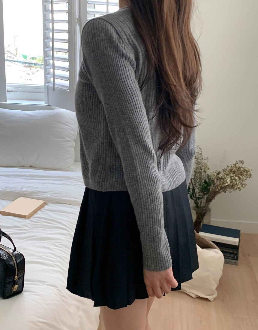 Cashmere Wool Ribbon Cardigan