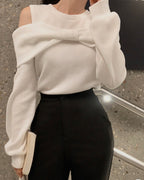 Pony Ribbon Knit Top