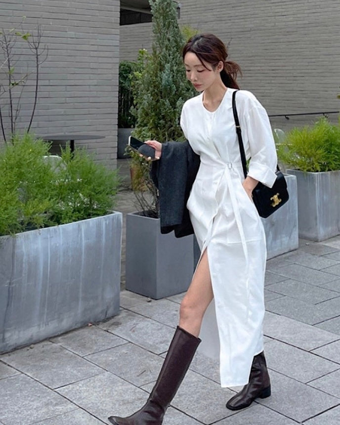 [ Pre-order ] Buckle Shirt Dress