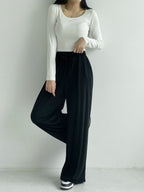 [Short,Long] Flowy Wide Track Pants