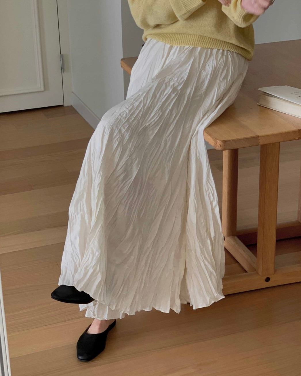 Shy Pleats Maxi Skirt