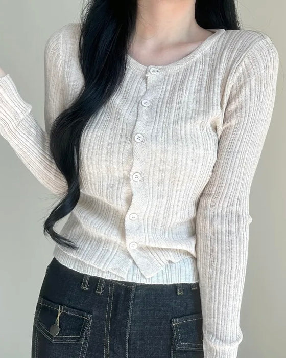 Twist Sleeveless Cardigan Set