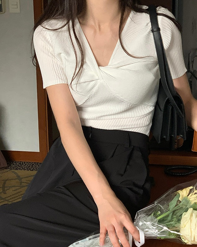 Twist Short Sleeves Knit