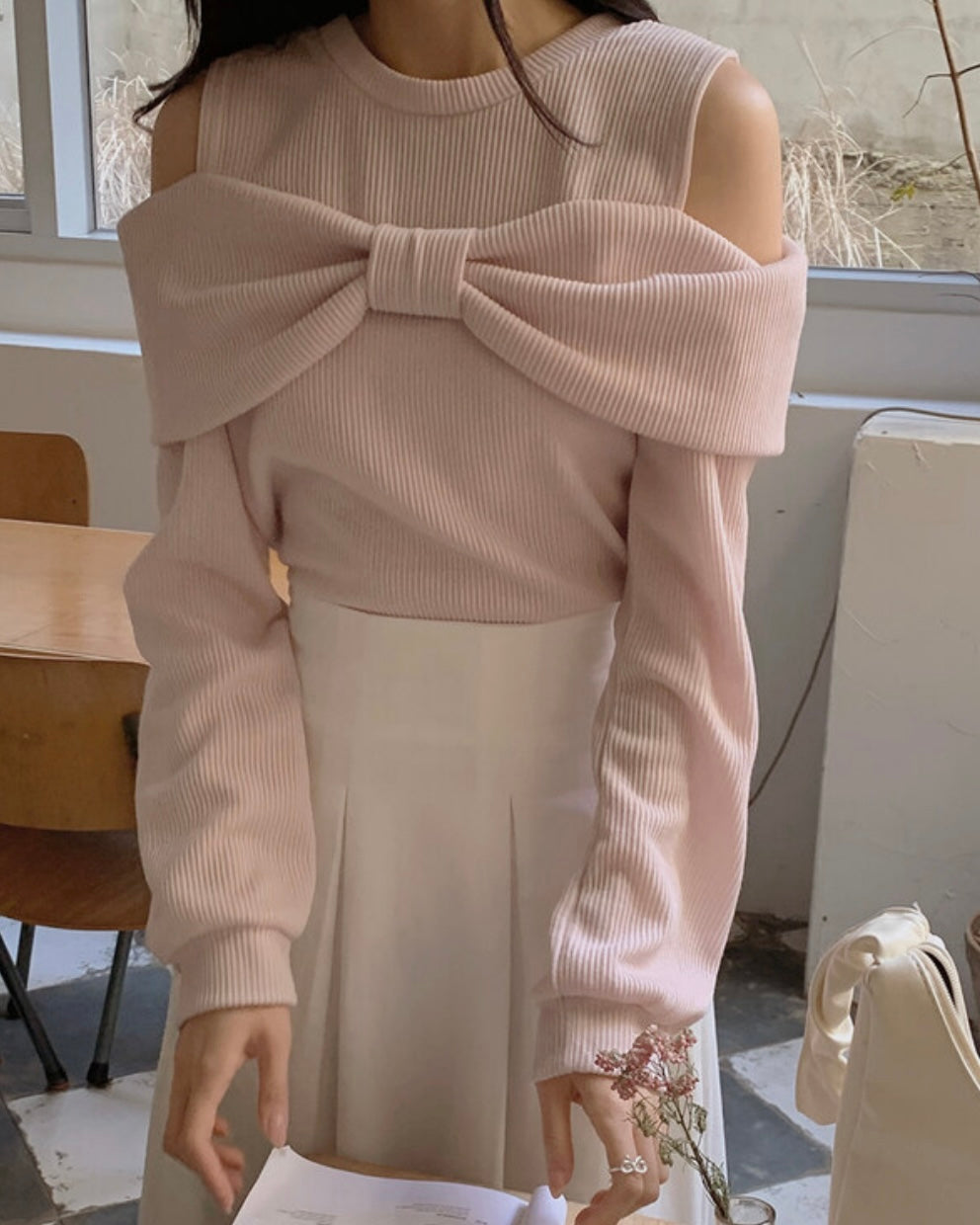 Pony Ribbon Knit Top
