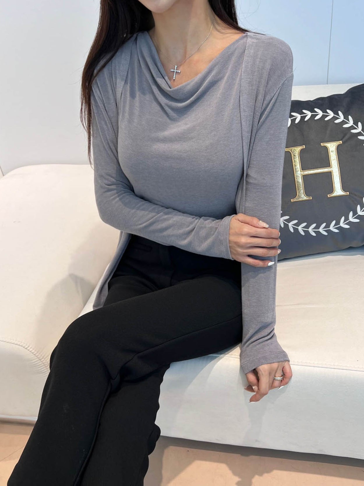 Drape Wool Cardigan Set