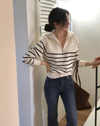 Soy Striped Half Zip-Up