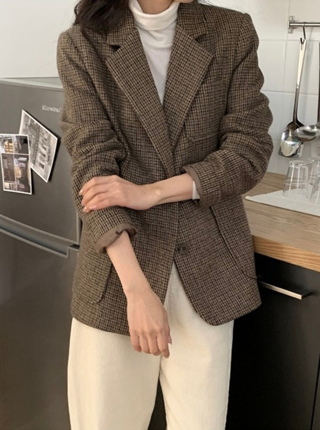 Classic Check Wool Jacket - 60% Wool