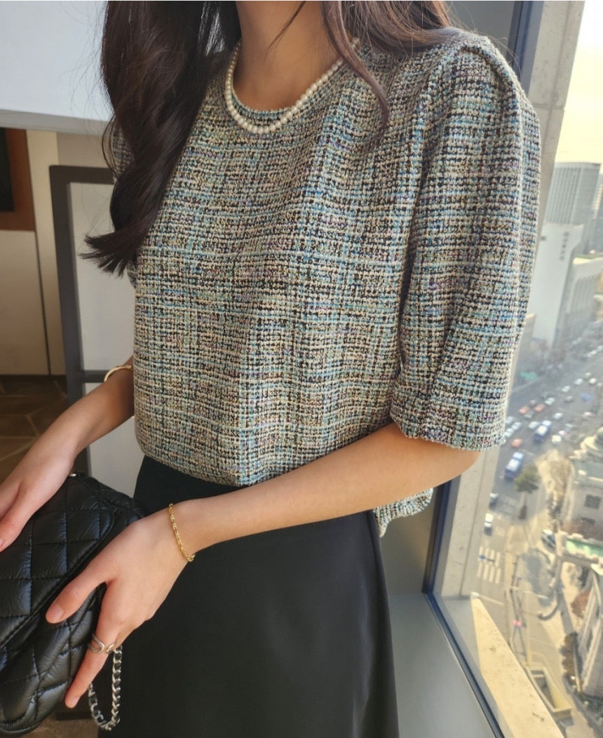 Velours Tweed Blouse