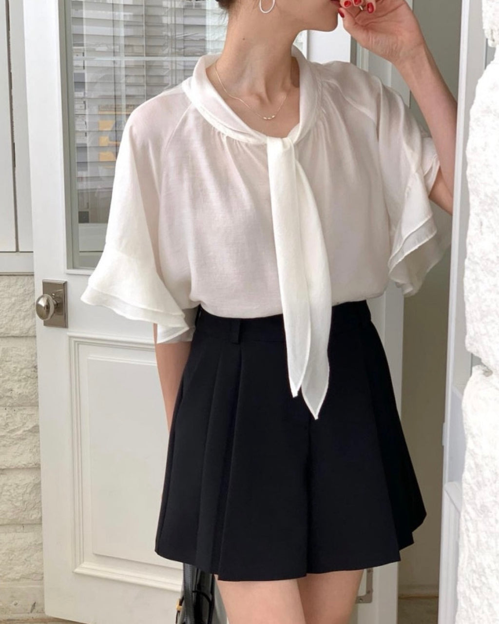 Pure Tie Blouse