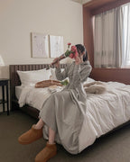 Hoodie Pintuck Long Dress