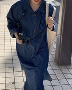 Denim Overfit Maxi Dress