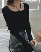 Serene Strap Ribbed Knit Top
