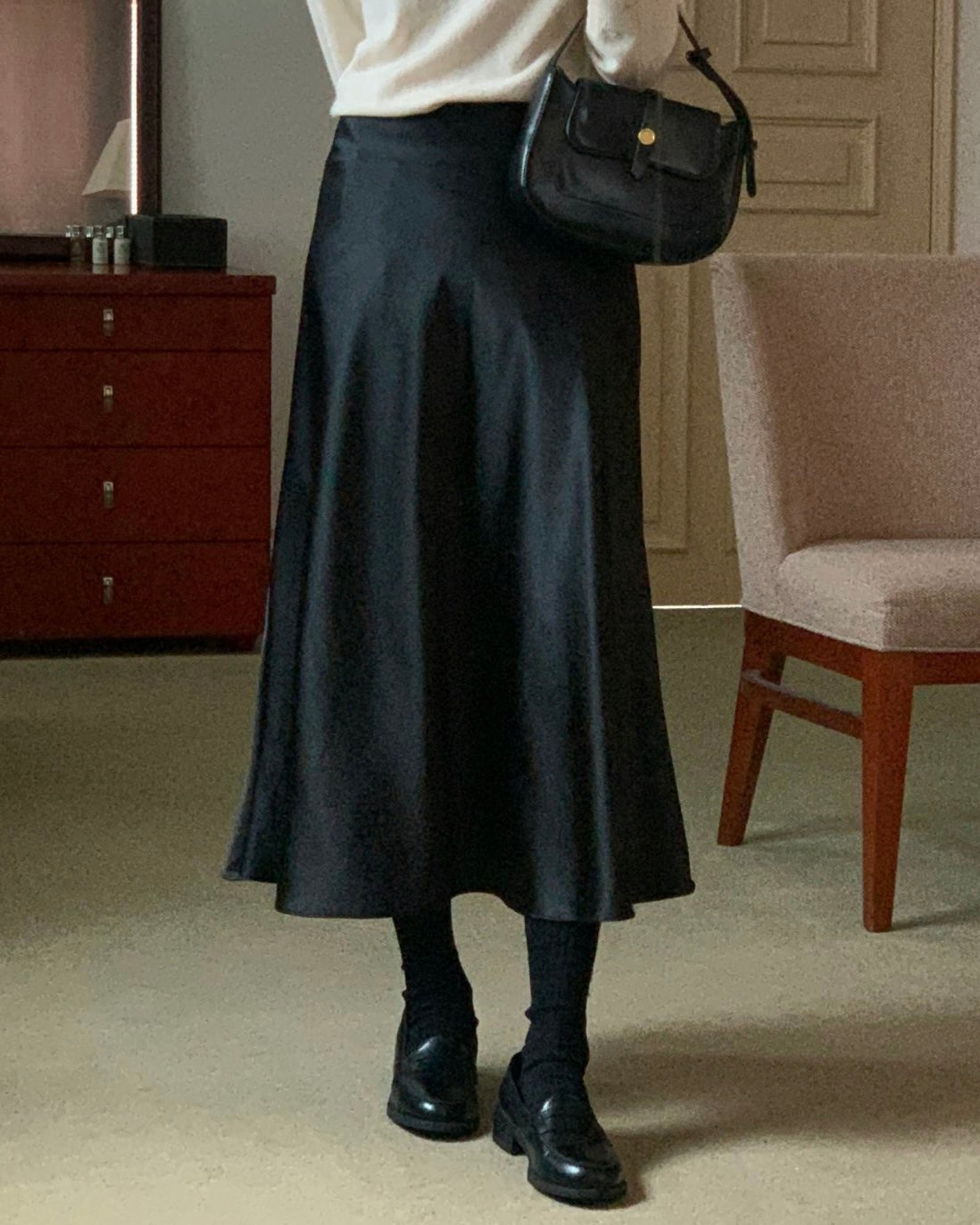 [S,M] Jian Satin Skirt