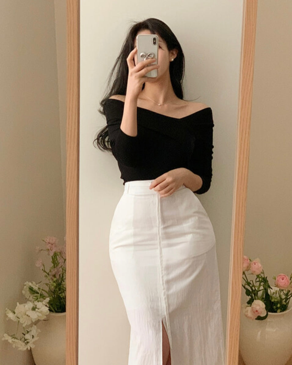 Isla Unbalanced Ribbed Knit