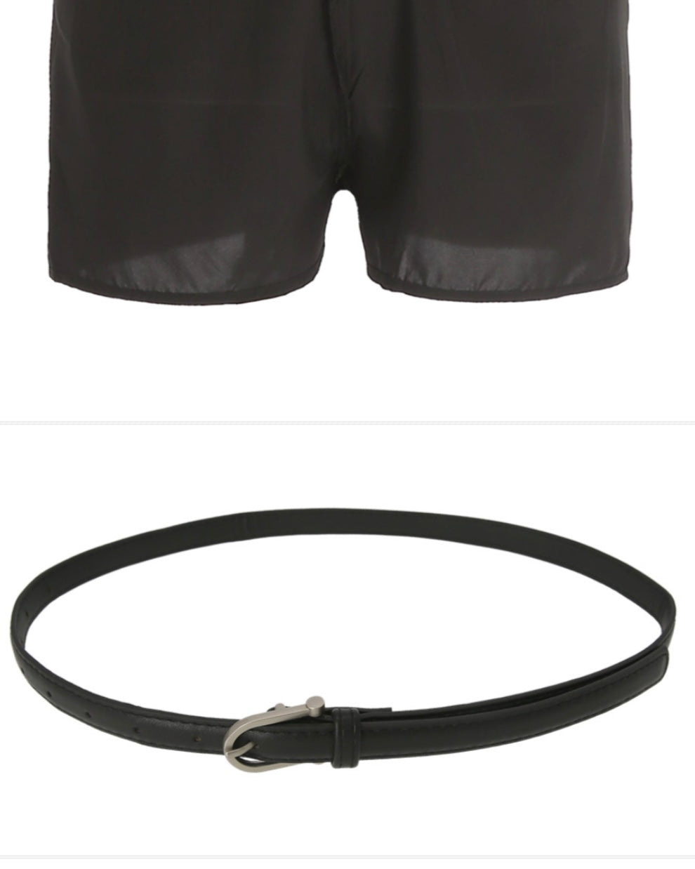 [S,M] A Pleats Belt Skirt Set