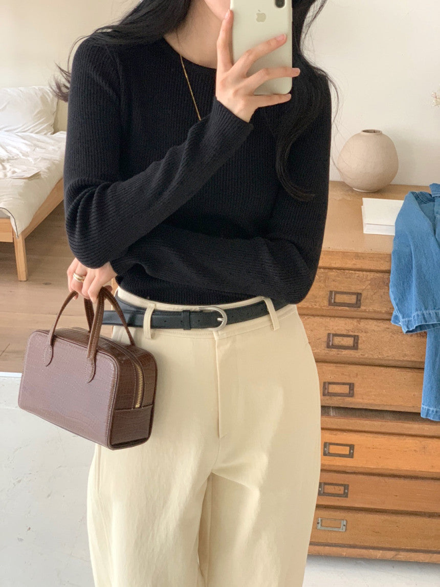 Round Ripped Knit