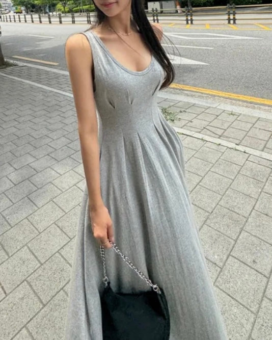 [ Sale Excluded ] Mui Pintuck Sleeveless Dress