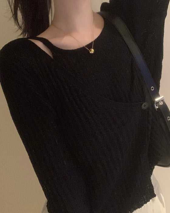 Lucifer Sheer Knitted Top