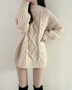 Shoulder Button Cable Knit