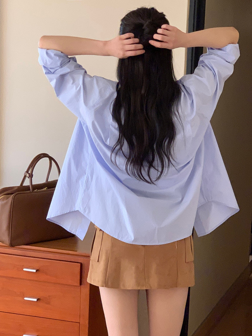 [S,M] Suede Pocket Skirt