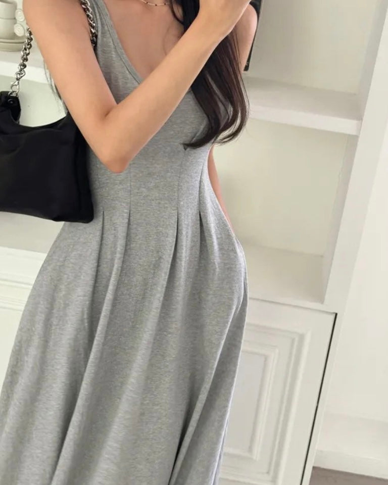 [ Sale Excluded ] Mui Pintuck Sleeveless Dress