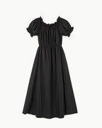 Off-Shoulder Back Ribbon Dress