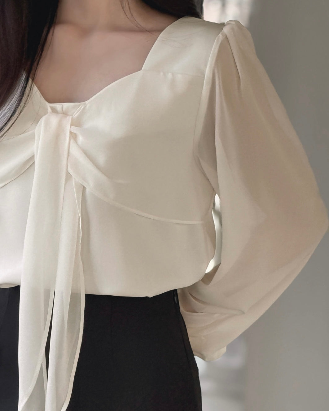 Chiffon Ribbon Blouse