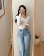 Isla Unbalanced Ribbed Knit