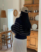 Striped Half Zip-Up
