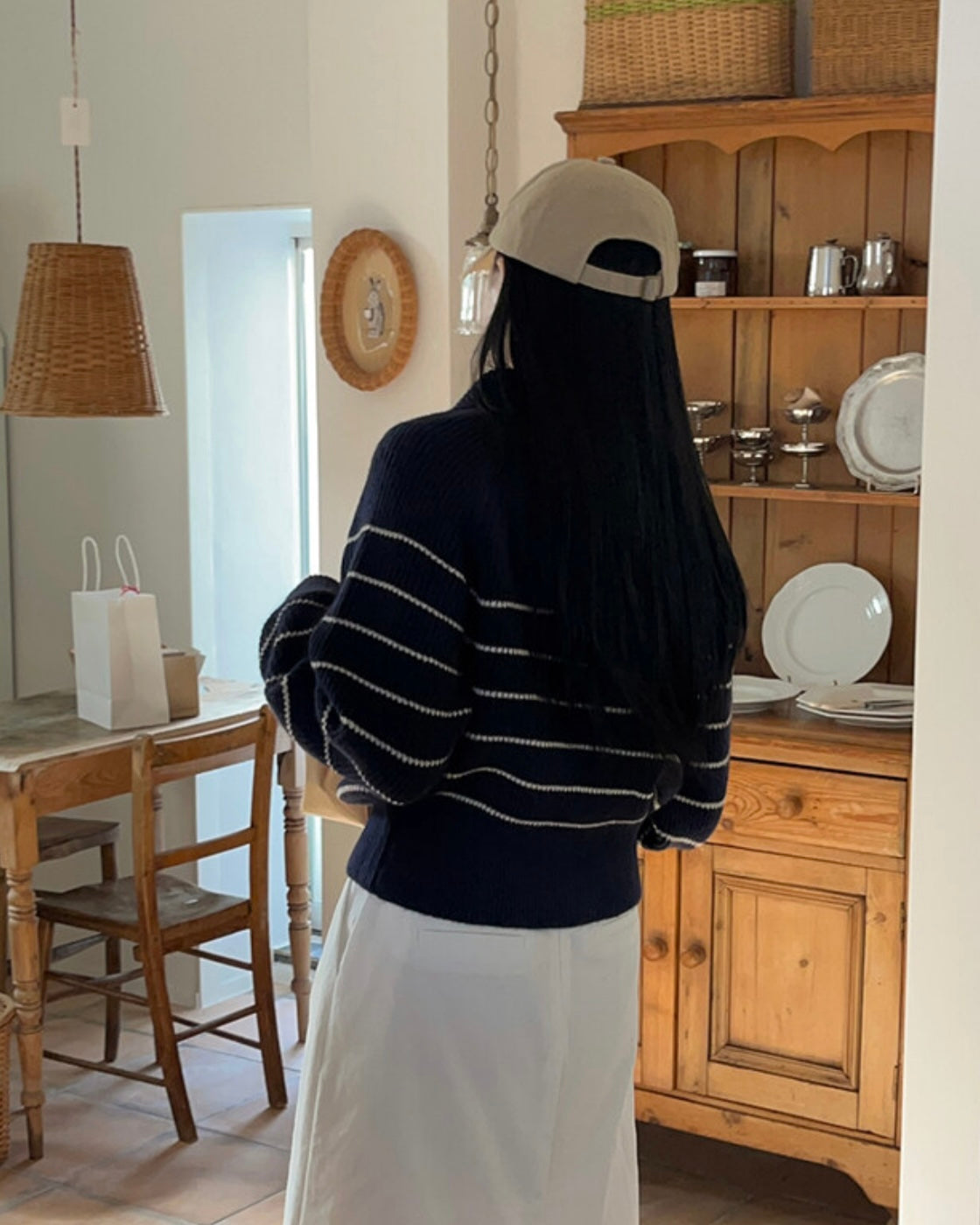 Striped Half Zip-Up