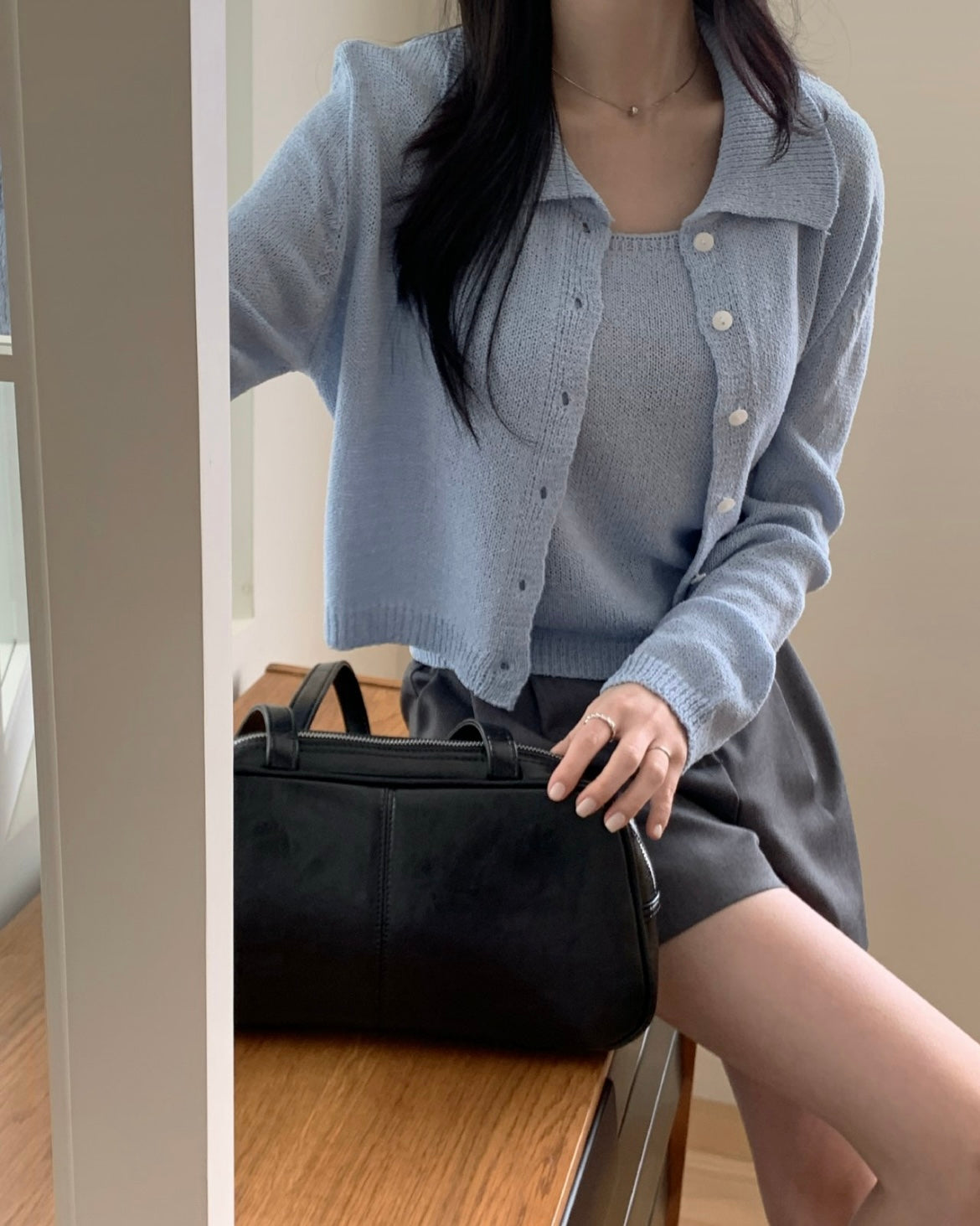 Biela Cardigan Set