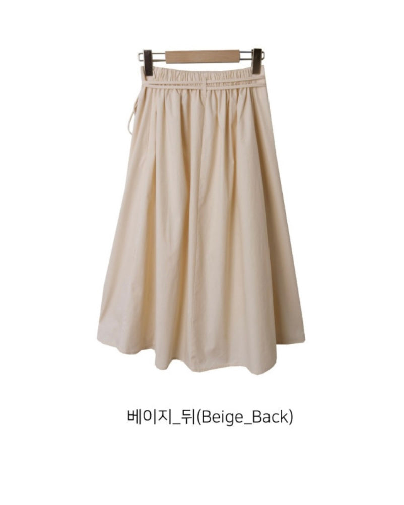 Cotton Ribbon String Skirt