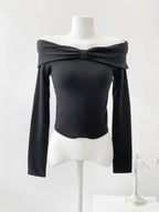 Ribbon Off-Shoulder Knit