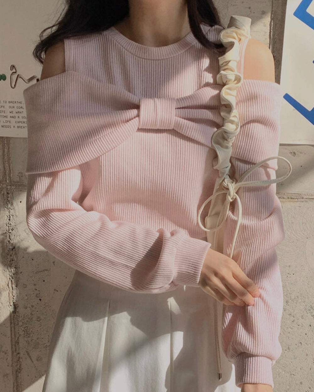 Pony Ribbon Knit Top