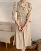 Drape Turtle-Neck Dress