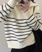 Soy Striped Half Zip-Up