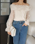 Piano Off-Shoulder Blouse