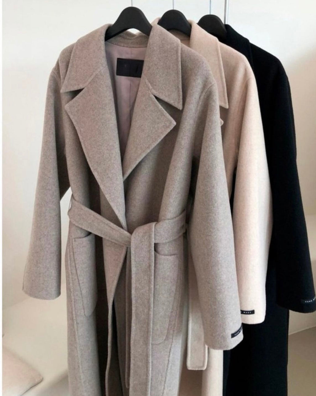 French Grey 90% Wool Coat
