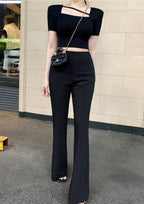 Oblique Line Cropped Top