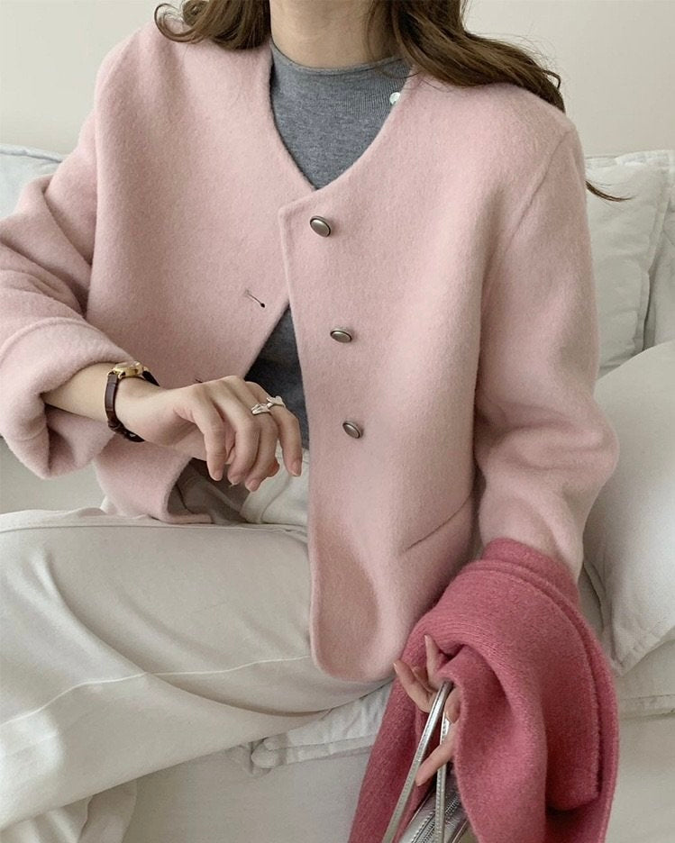 Round Wool Handmade Jacket